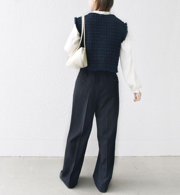 SHIPS for women「〈手洗い可能〉メタルボタンツイードニットベスト」|ベスト・ジレ|