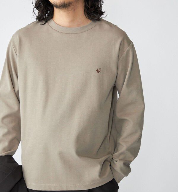 SHIPS「【WEB限定】SHIPS:〈抗菌防臭〉ワンポイントロゴ ハイゲージバーズアイ ダブルフェイス 長袖Tシャツ」|Tシャツ・カットソー|