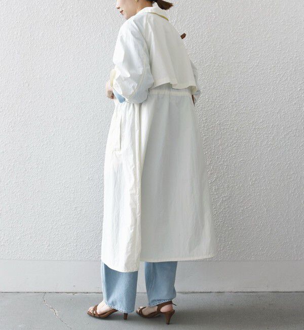 SHIPS any「SHIPS any:〈洗濯機可能〉スタンドカラー ドロスト ギャザー ロング コート」|その他|