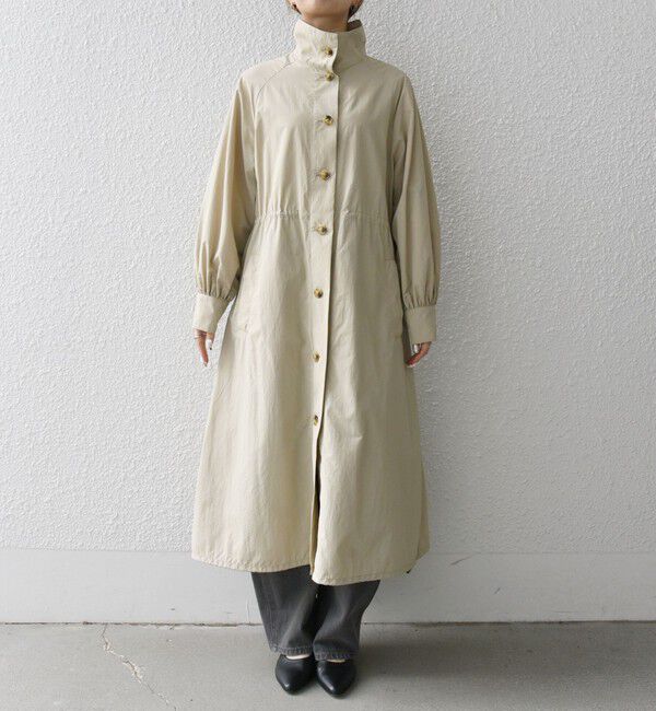 SHIPS any「SHIPS any:〈洗濯機可能〉スタンドカラー ドロスト ギャザー ロング コート」|その他|