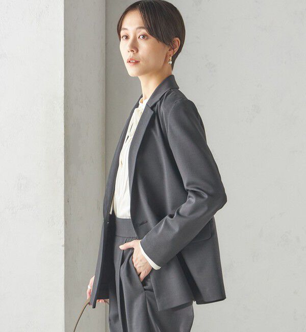 SHIPS for women「〈手洗い可能〉ツイル ダブル ジャケット（セットアップ対応）」|テーラードジャケット|