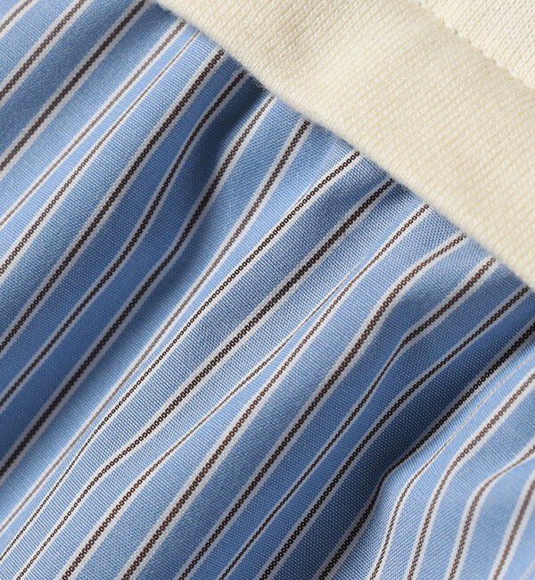 SHIPS for women「【WEB限定】〈手洗い可能〉布帛 コンビ Vネック カーディガン」|カーディガン|