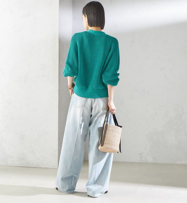 SHIPS for women「〈手洗い可能〉ペーパー ポリエステル Vネック カーディガン」|カーディガン|