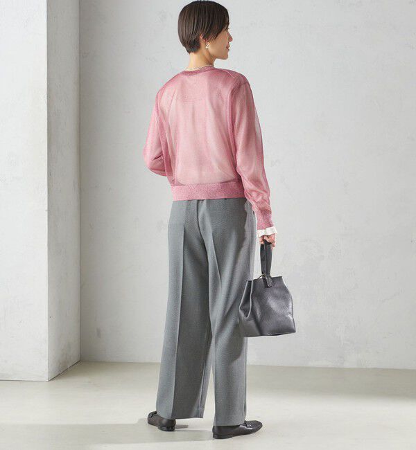 SHIPS for women「〈手洗い可能〉イタリーヤーン ラメ ショート カーディガン」|カーディガン|