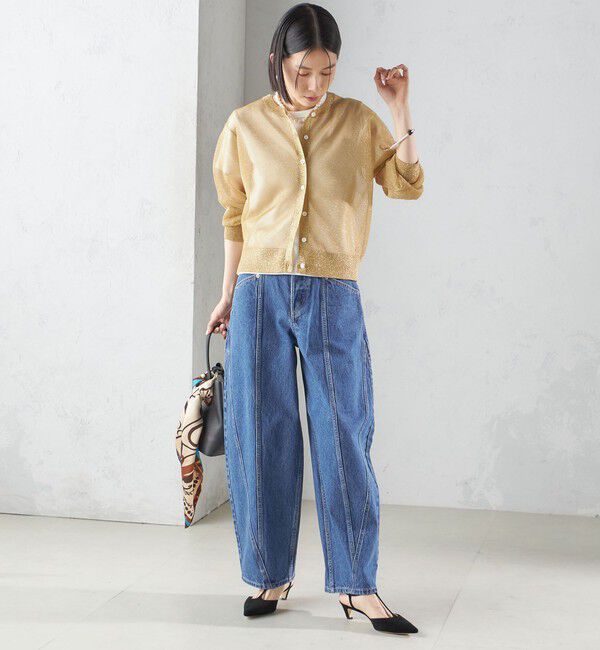 SHIPS for women「〈手洗い可能〉イタリーヤーン ラメ ショート カーディガン」|カーディガン|