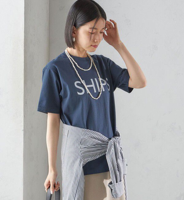 SHIPS for women「【SHIPS別注】Champion: SHIPS LOGO プリント TEE」|Tシャツ・カットソー|