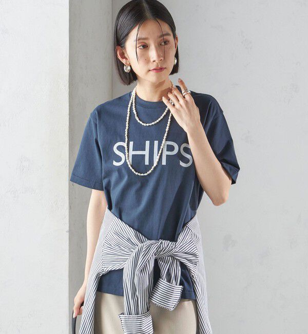 SHIPS for women「【SHIPS別注】Champion: SHIPS LOGO プリント TEE」|Tシャツ・カットソー|