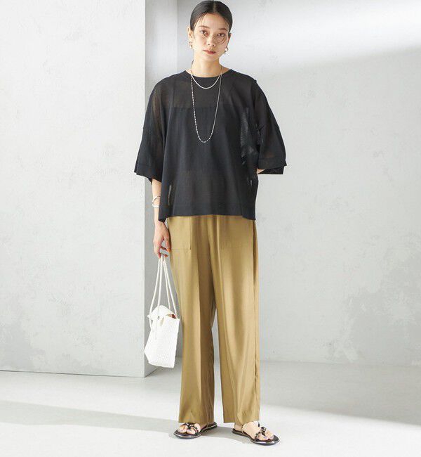 SHIPS for women「〈手洗い可能〉キュプラ混 ツイル ポケット パンツ」|その他|