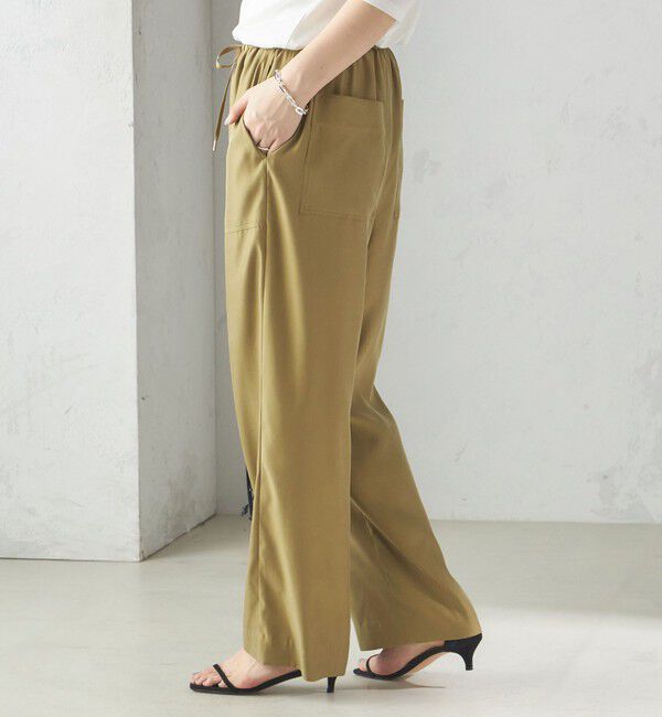 SHIPS for women「〈手洗い可能〉キュプラ混 ツイル ポケット パンツ」|その他|