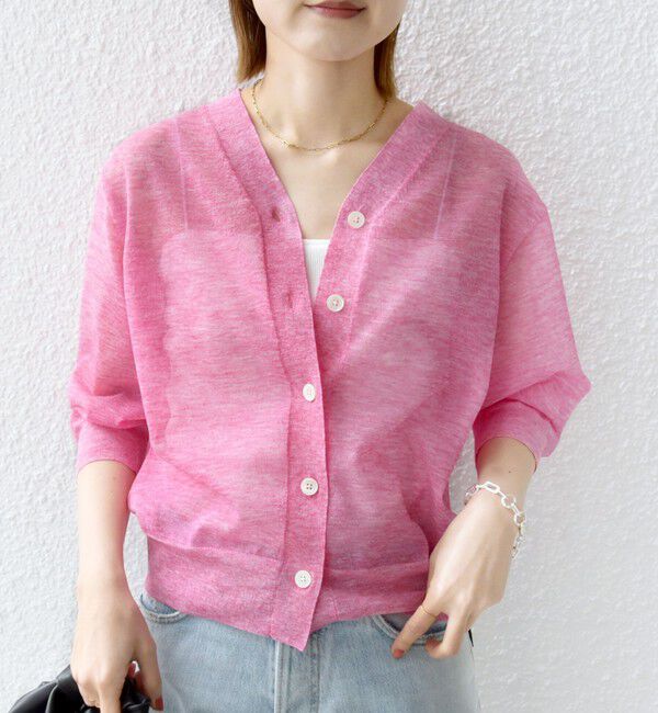 SHIPS for women「〈手洗い可能〉ラミー混 シアー カーディガン」|カーディガン|