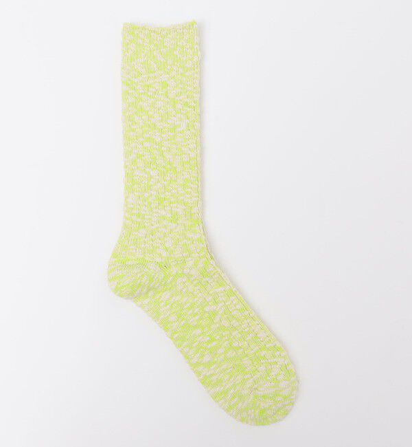 SHIPS「ANONYMOUS: ライト スラブ クルー ソックス」|ソックス|イエロー