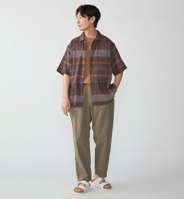 SHIPS「SHIPS: ボイル ビッグ チェック レギュラーカラー ウィークエンド ショートスリーブ シャツ」|シャツ・ブラウス|