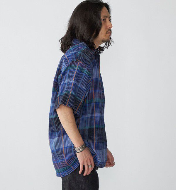 SHIPS「SHIPS: ボイル ビッグ チェック レギュラーカラー ウィークエンド ショートスリーブ シャツ」|シャツ・ブラウス|