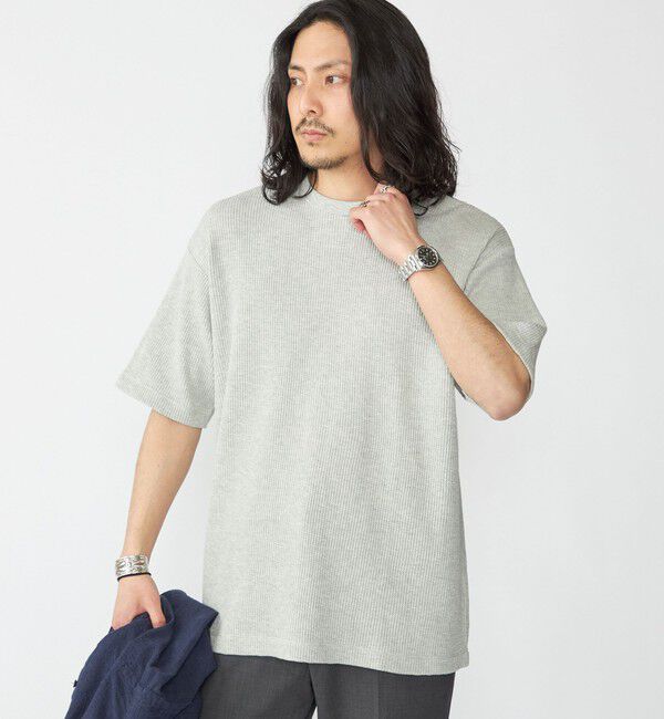 SHIPS「SHIPS: ベーシック ワッフル ショートスリーブ」|Tシャツ・カットソー|グレー