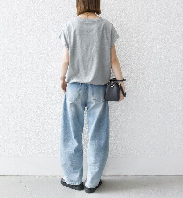 SHIPS any「SHIPS any:〈接触冷感/汗染み防止加工/洗濯機可能〉ドロスト フレンチスリーブ TEE」|Tシャツ・カットソー|