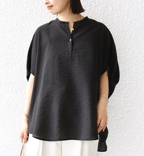 SHIPS for women「〈手洗い可能〉袖 ギャザー ドルマン ブラウス」|シャツ・ブラウス|