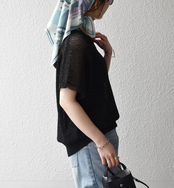 SHIPS any「《予約》SHIPS any:〈手洗い可能〉ギマ  ワイド フレンチ シアー ニット プルオーバー」|ニット・セーター|