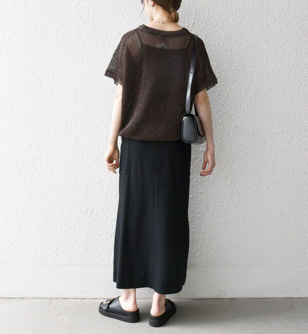 SHIPS any「《予約》SHIPS any:〈手洗い可能〉ギマ  ワイド フレンチ シアー ニット プルオーバー」|ニット・セーター|