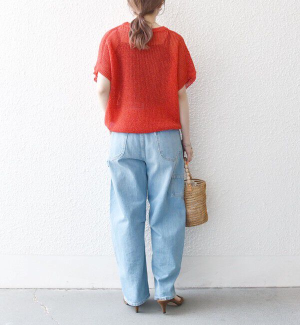 SHIPS any「《予約》SHIPS any:〈手洗い可能〉ギマ  ワイド フレンチ シアー ニット プルオーバー」|ニット・セーター|