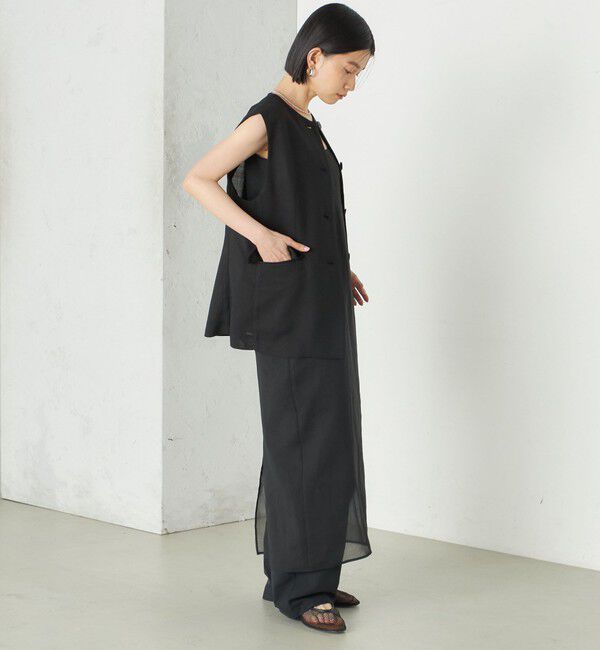 SHIPS for women「《予約》Wai＋:〈手洗い可能〉リネン ライク ベスト」|ベスト・ジレ|