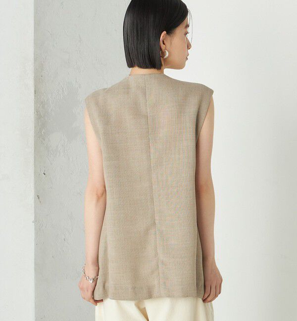 SHIPS for women「《予約》Wai＋:〈手洗い可能〉リネン ライク ベスト」|ベスト・ジレ|