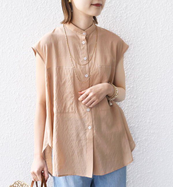 SHIPS for women「【WEB限定】〈手洗い可能〉サイド ボタン バック レイヤード ブラウス」|シャツ・ブラウス|
