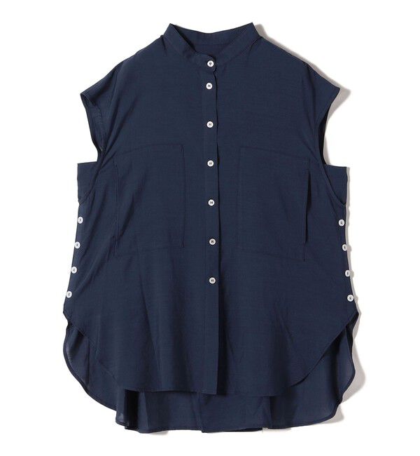 SHIPS for women「【WEB限定】〈手洗い可能〉サイド ボタン バック レイヤード ブラウス」|シャツ・ブラウス|