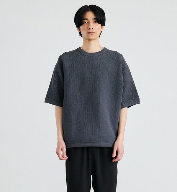 SHIPS「City Ambient Products:〈手洗い可能〉ポリエステル メッシュ ニット ショートスリーブ Tシャツ」|その他|