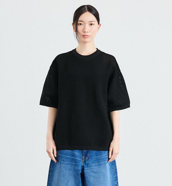 SHIPS「City Ambient Products:〈手洗い可能〉ポリエステル メッシュ ニット ショートスリーブ Tシャツ」|その他|