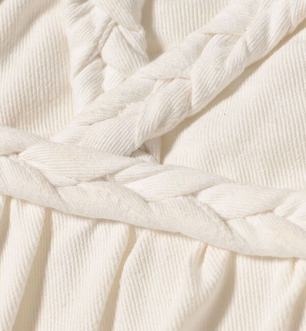 SHIPS any「bon_meur:〈手洗い可能〉ロープ編み コットン ワイド ギャザー サロペット」|オールインワン|