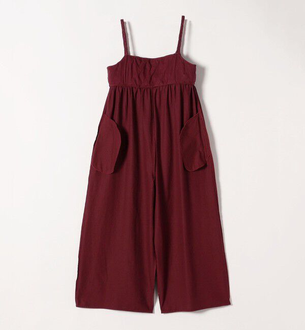 SHIPS any「bon_meur:〈手洗い可能〉ロープ編み コットン ワイド ギャザー サロペット」|オールインワン|