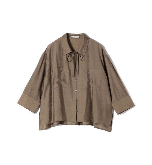 SHIPS for women「〈手洗い可能〉シアー シルク混 オープンカラー シャツ」|シャツ・ブラウス|