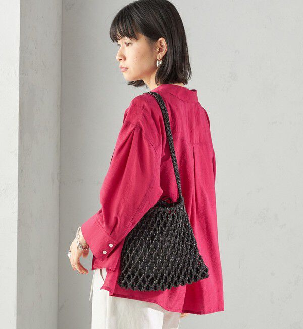 SHIPS for women「〈手洗い可能〉シアー シルク混 オープンカラー シャツ」|シャツ・ブラウス|