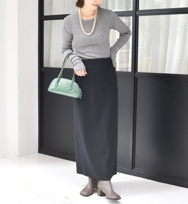 SHIPS for women「〈手洗い可能〉ラメ シアー リブ ニット プルオーバー」|ニット・セーター|