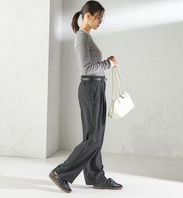 SHIPS for women「〈手洗い可能〉ラメ シアー リブ ニット プルオーバー」|ニット・セーター|