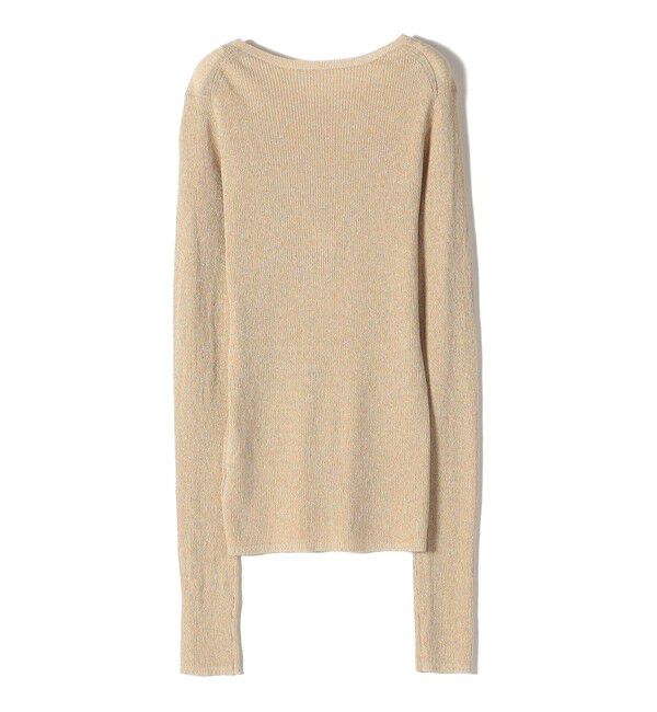 SHIPS for women「〈手洗い可能〉ラメ シアー リブ ニット プルオーバー」|ニット・セーター|