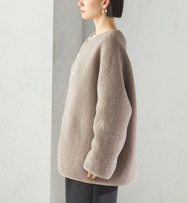 SHIPS for women「【一部WEB限定】〈手洗い可能〉NEW リバーシブル ボア ブルゾン」|ブルゾン・スタジャン|