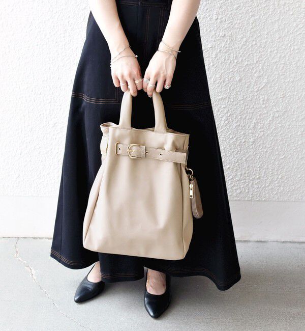 SHIPS any「SHIPS any: バックル ベルト デザイン A4 トート バッグ」|トートバッグ|