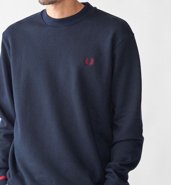SHIPS「【SHIPS別注】FRED PERRY: シングル ティップ スウェットシャツ」|スウェット・ジャージ|ネイビー