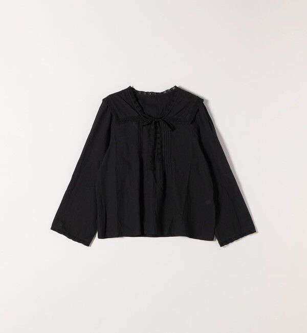 SHIPS any「SHIPS any:〈洗濯機可能〉コットン モス セーラー カラー レース ブラウス」|シャツ・ブラウス|