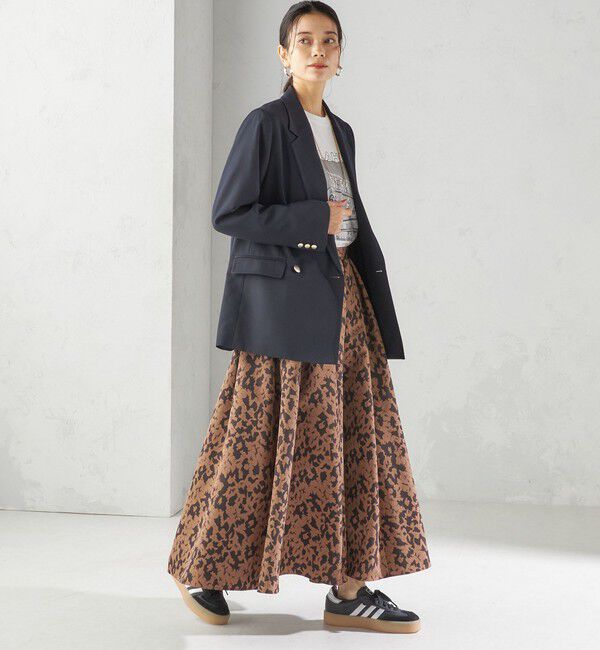 SHIPS for women「〈手洗い可能〉タフタ タック フレア スカート」|スカート|