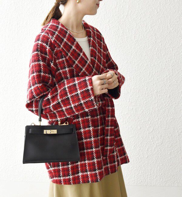 SHIPS any「SHIPS any: ブロック ツイード コクーン コート」|その他|