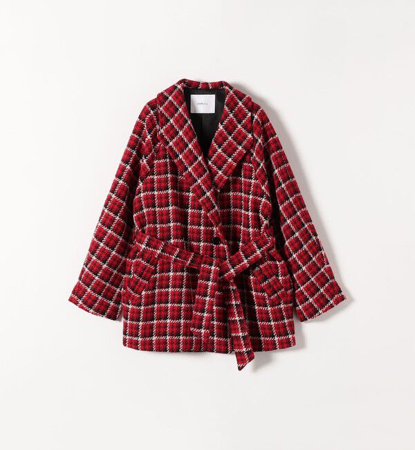 SHIPS any「SHIPS any: ブロック ツイード コクーン コート」|その他|