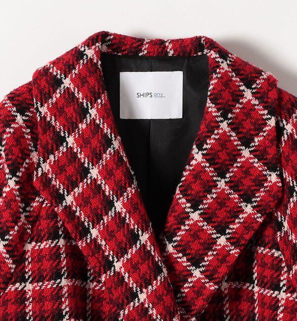 SHIPS any「SHIPS any: ブロック ツイード コクーン コート」|その他|