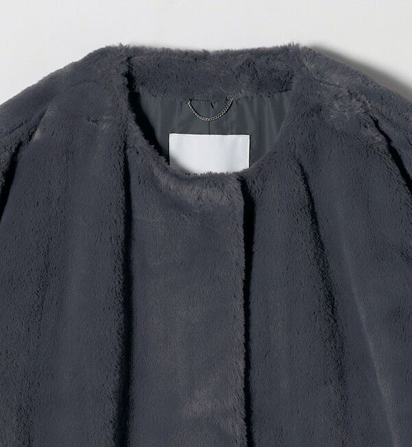 quaranciel「quaranciel: フェイクファー ノーカラー ショート ジャケット」|その他|