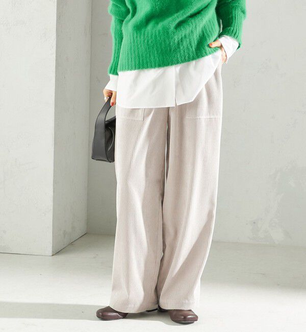 SHIPS for women「〈洗濯機可能〉TUMUGITO(R) コーデュロイ ドロスト パンツ」|その他|