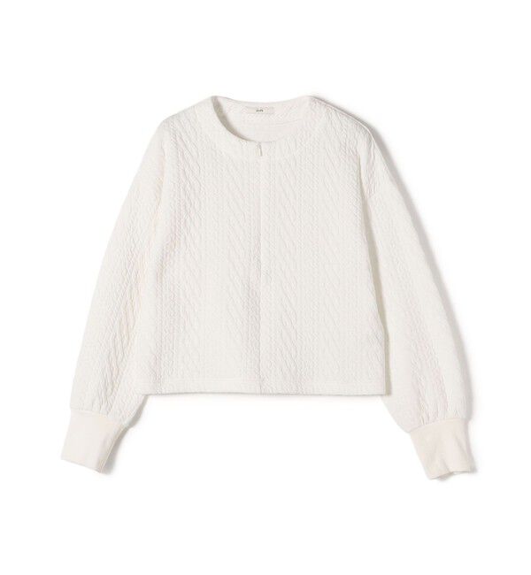 SHIPS for women「〈手洗い可能〉ケーブル ジャージー スキッパー プルオーバー」|Tシャツ・カットソー|