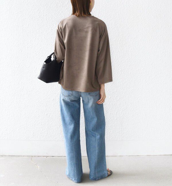 SHIPS for women「〈手洗い可能〉ポリエステル スエード ワイド スリーブ プルオーバー」|Tシャツ・カットソー|