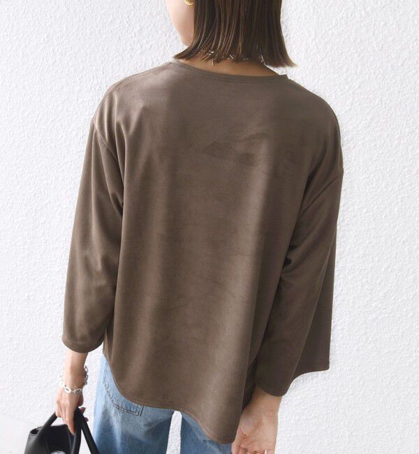 SHIPS for women「〈手洗い可能〉ポリエステル スエード ワイド スリーブ プルオーバー」|Tシャツ・カットソー|