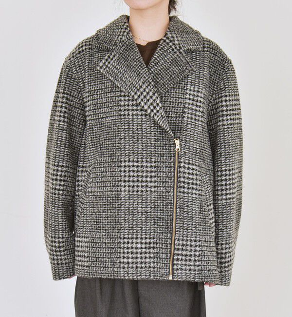 quaranciel「quaranciel: ボンディング チェック ライダース コート」|その他|